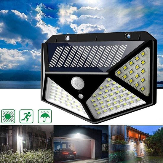 100 Led Motion Sensor Solar Light
